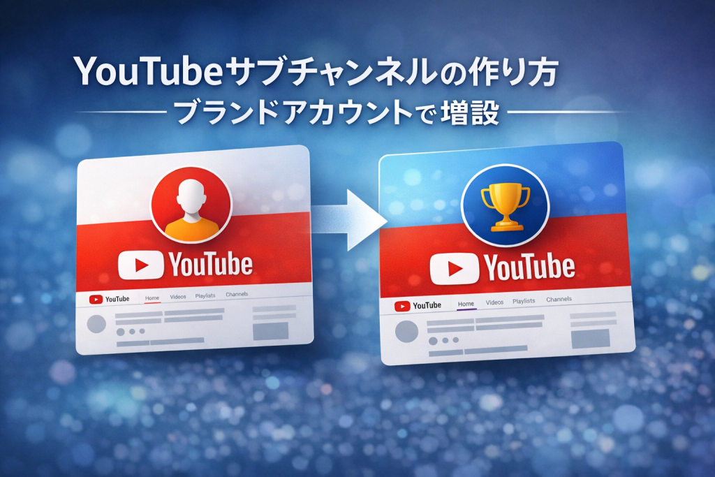 YouTubeサブチャンネルの作り方｜ブランドアカウントで増設→初期設定チェックリスト