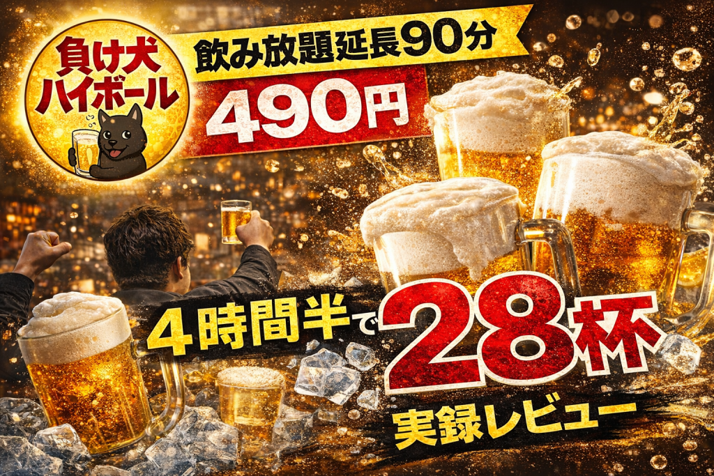 「激安飲み放題って本当に元取れる？→28杯飲んだ結果」