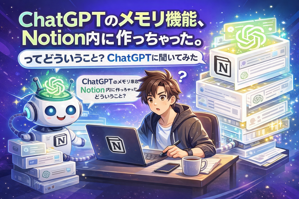 ChatGPTのメモリ機能、Notion内に作っちゃった。ってどういうこと？