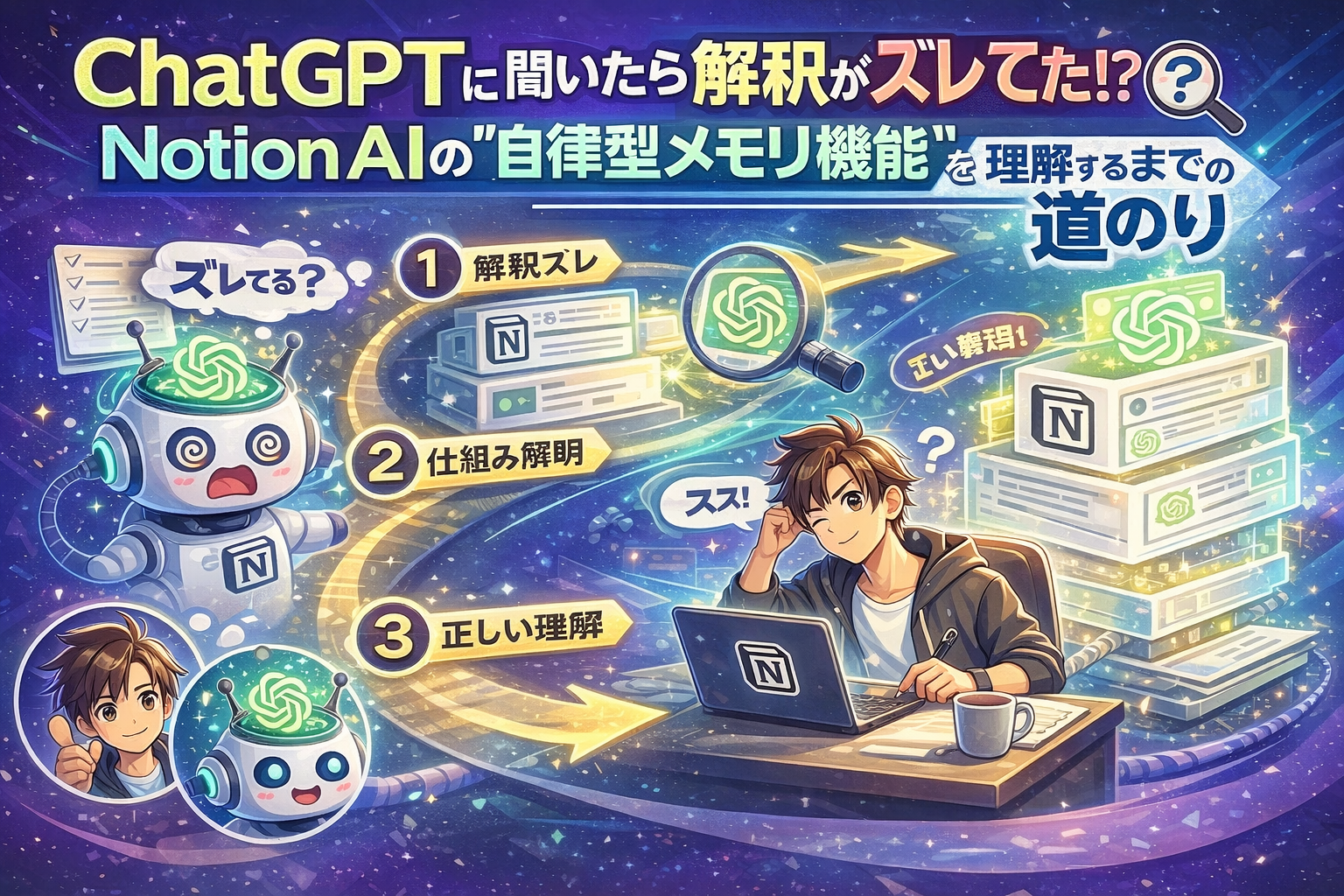 ナツ（ChatGPT）と一緒に勘違いしながら学ぶ、Notion AIのメモリ機能の仕組み