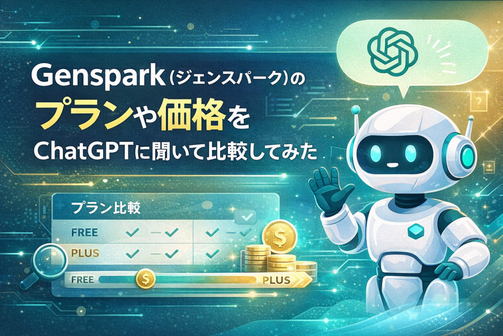 Genspark（ジェンスパーク）のプランや価格をChatGPTに聞いて比較してみた