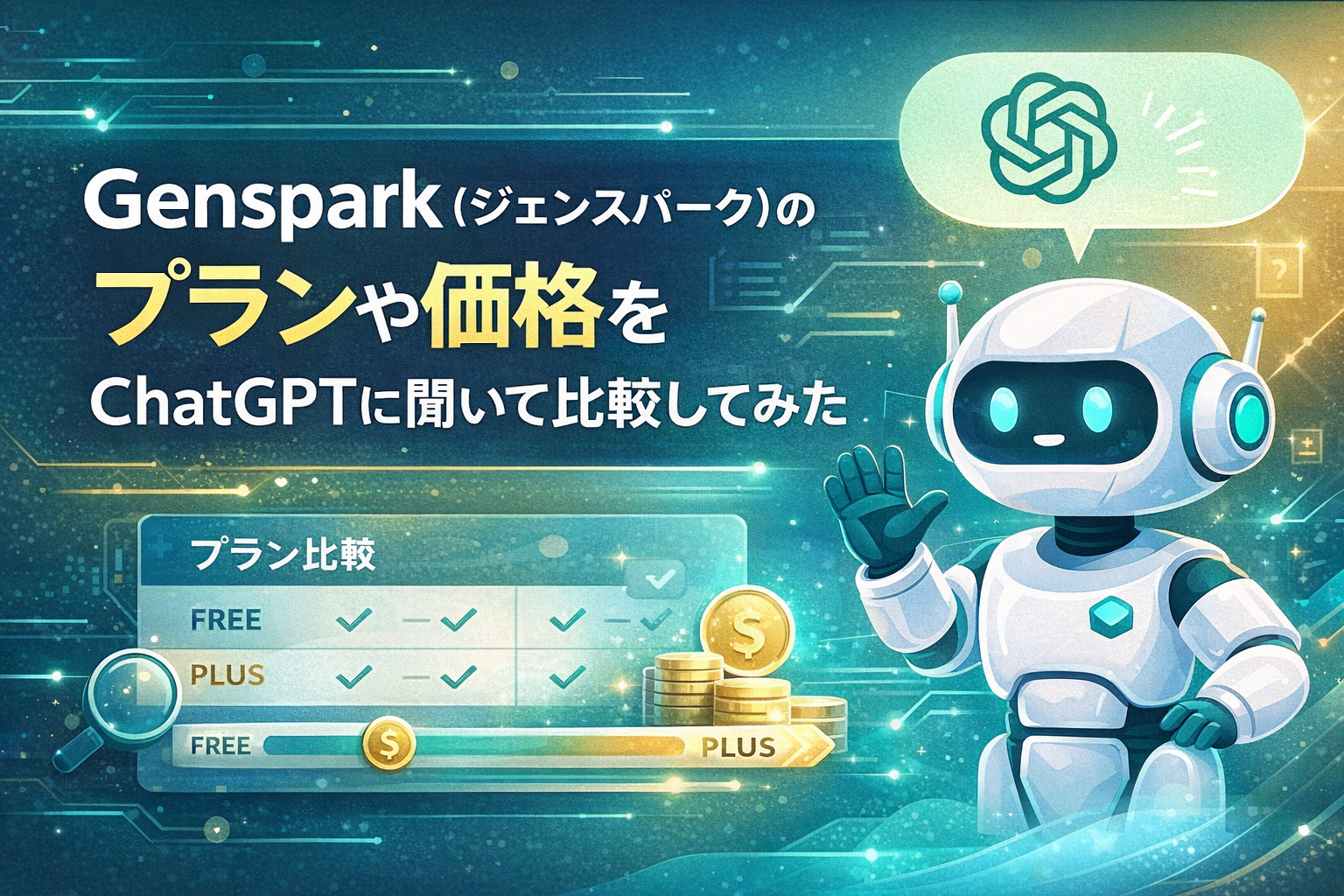 Genspark（ジェンスパーク）のプランや価格をChatGPTに聞いて比較してみた