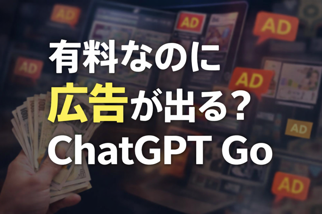 有料なのに広告が出る？ChatGPT Go