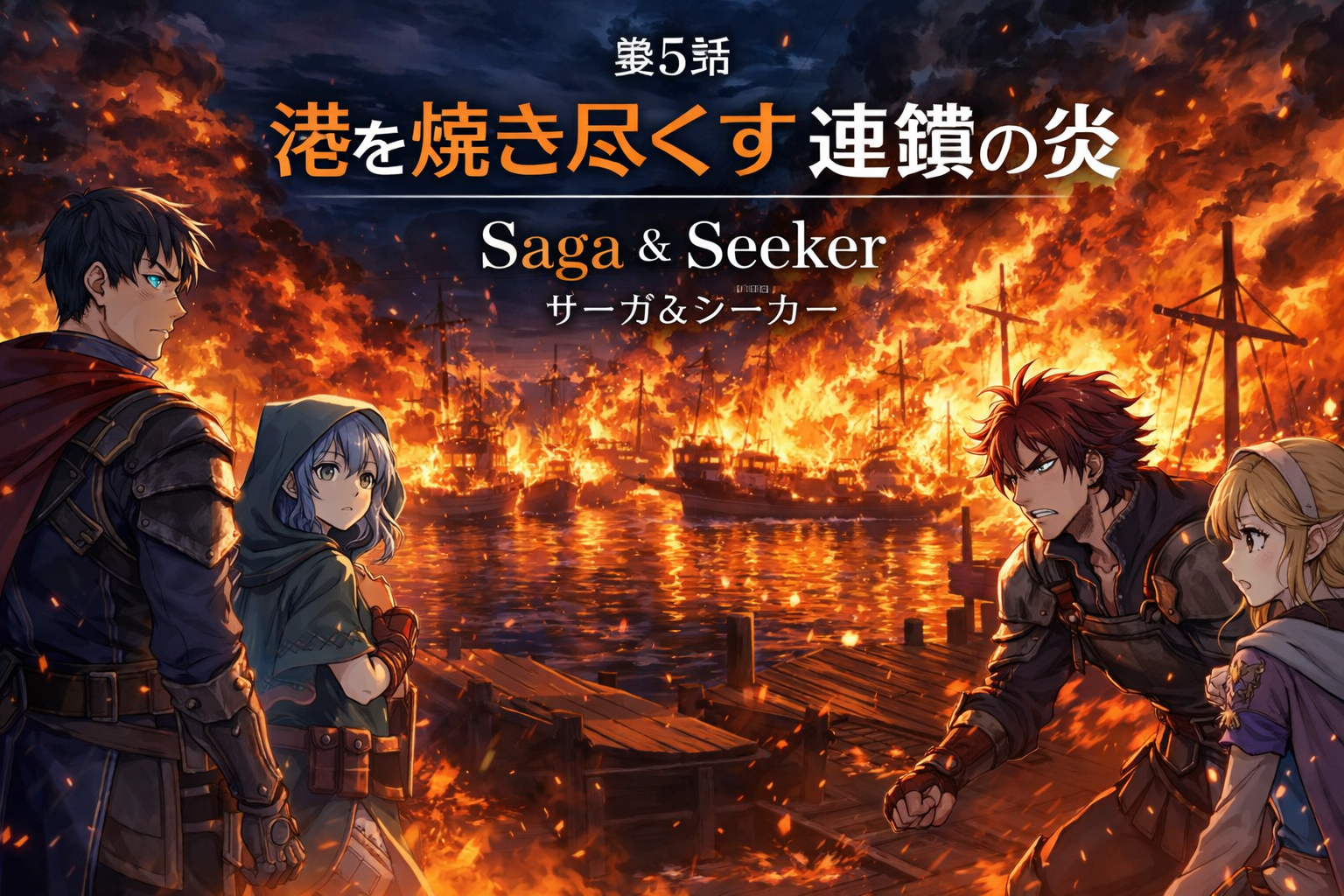 第5話「港を焼き尽くす連鎖の炎」『Saga & Seeker』（サーガ＆シーカー）サガシカ