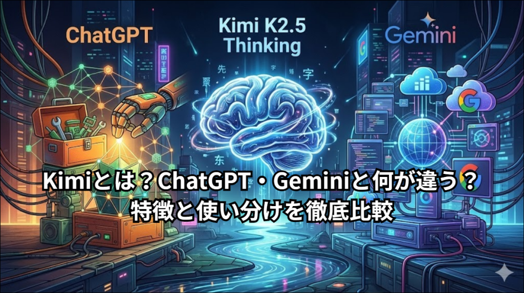 Kimiとは？ChatGPT・Geminiと何が違う？特徴と使い分けを徹底比較