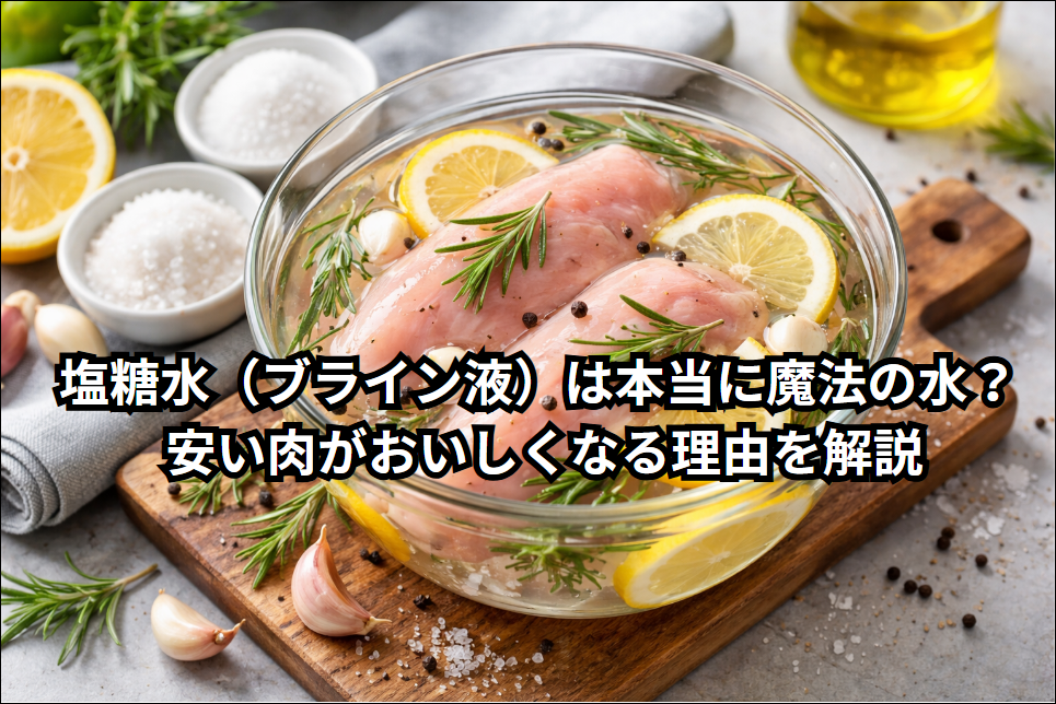 塩糖水（ブライン液）は本当に魔法の水？ 安い肉がおいしくなる理由